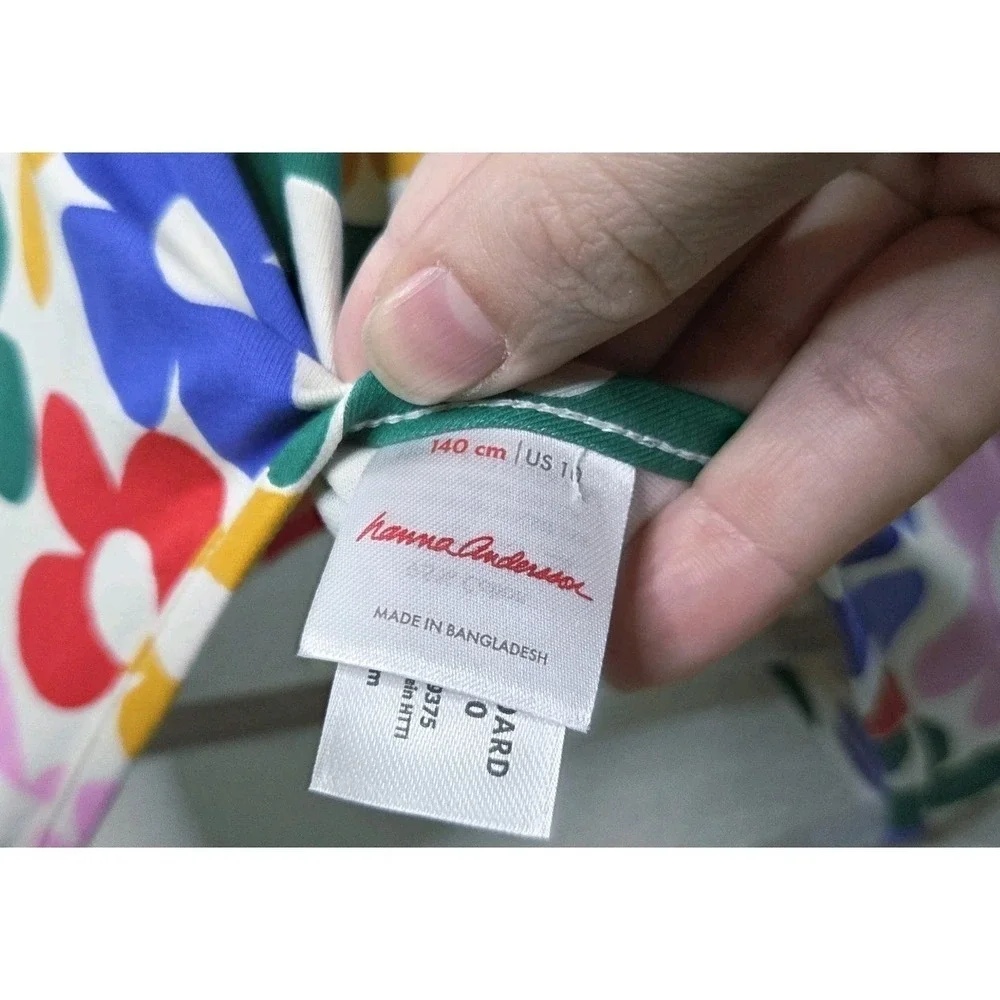 Hanna Andersson Floral Dress Girls‎ 10 140 NWT Colorful Flower Print Skater